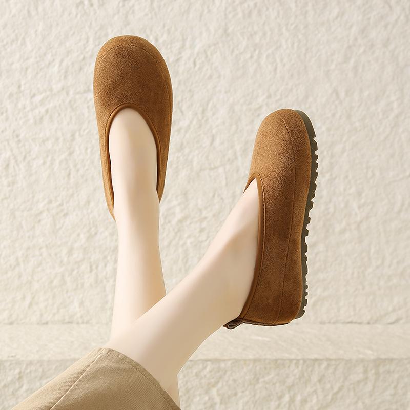 CRLAYDK Women's Footbed Comfortable Slip On Mules House Slipers With Arch Support Ladies Suede Moccasins Casual Flat Shoes