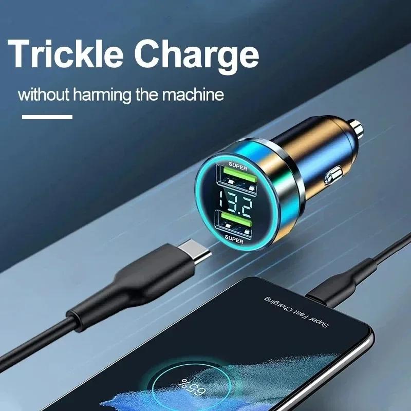 240W Samochodowa Super Szybka Ładowarka Podwójne Porty USB dla IPhone Samsung Telefon Szybka Ładowarka Adapter Ładowarki Samochodowe