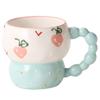 Creative Hand-Painted Relief Ceramic Cartoon Mug Breakfast Cup Milk Oat Cup Mug Cute Household Water Cup