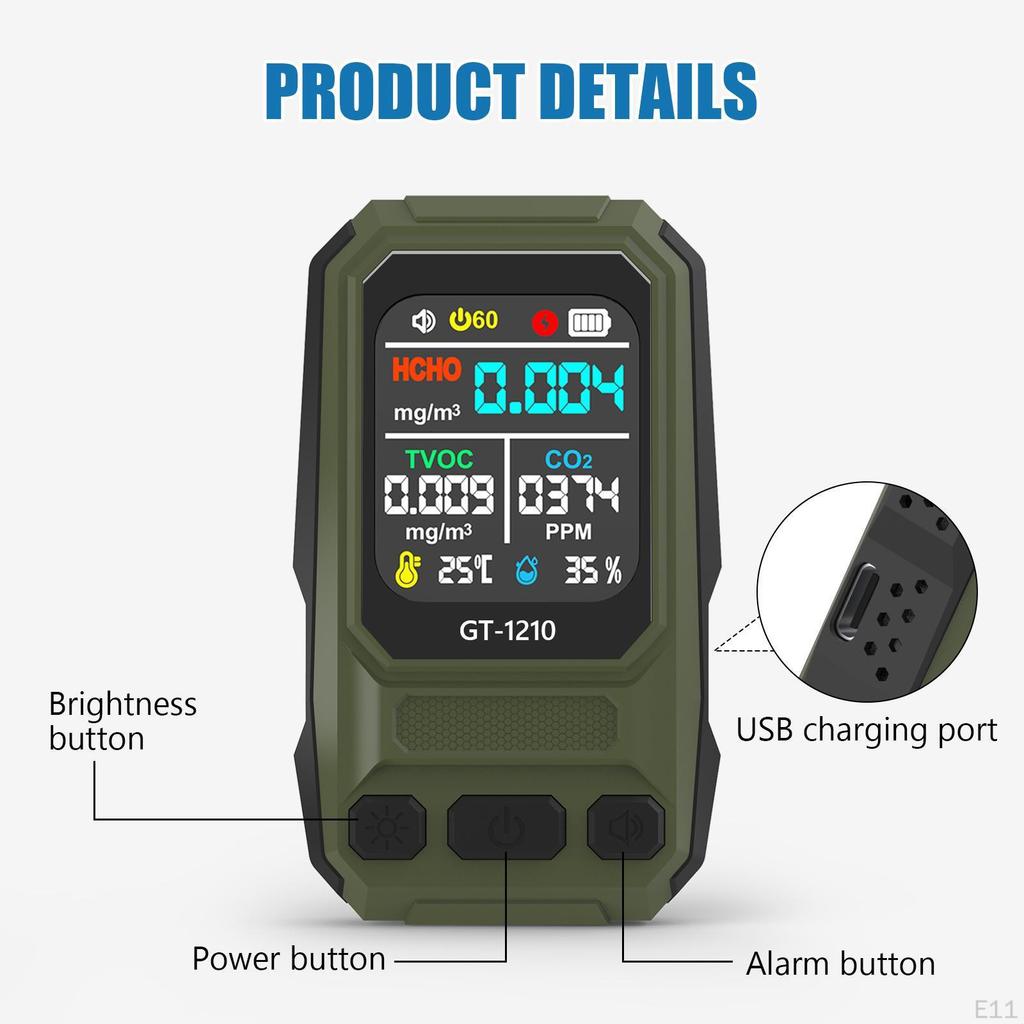 Air Quality Meter Temperature Display High Accurate for Indoor School Office