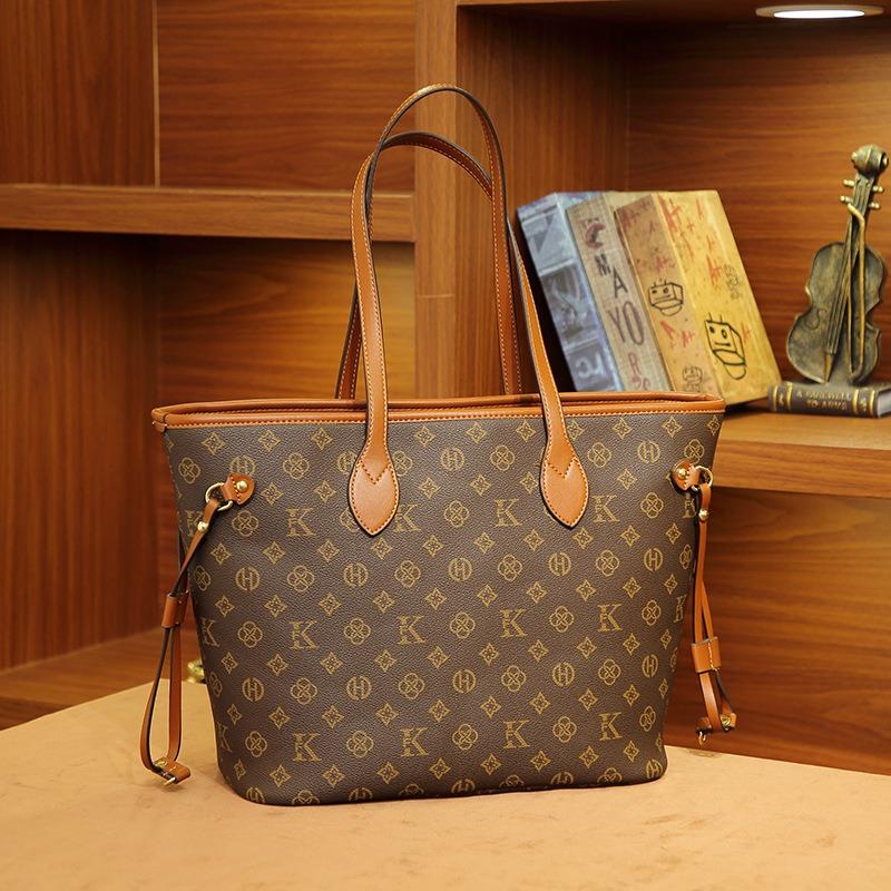 New Shoulder Armpit Bag Large Capacity Commuter Handbag Retro Tote Bag Printed Fashion Backpack