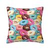 Custom Chocolate Donut Doughnut Cushion Covers Funny Pattern Food Soft Nordic Pillow Case Home Decor