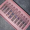 Thick and Hard Artificial Fingernails Square and Long Manicure False Nails with Glue Stickers  Press on Nails