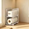 Multi-Layer Kitchen Storage Rack Iron Paper Roll Holder Durable Vertical Storage Rack  for Kitchen