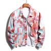 Men's Denim Jacket Printed Autumn Winter Jacket Multicolor Printed Pattern Men's Clothing