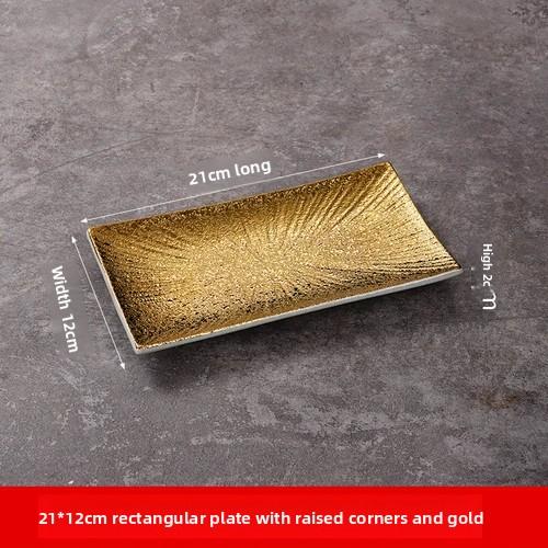 Modern Japanese RectangularCeramicSushi PlateSetRestaurant Style AppetizerDessertPresentation AsianInspiredTableware Home Dining