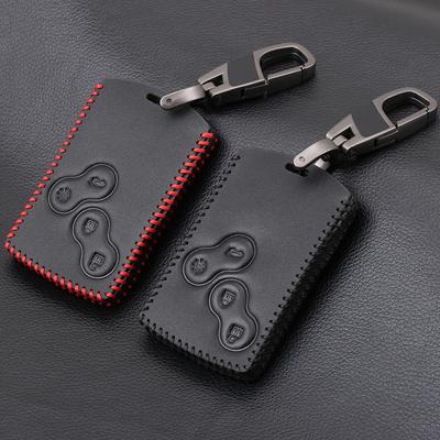 New Design 4 Buttons Genuine Leather Car-Styling Key Cover Case Protector For Renault Clio Logan Megane 2 3 Koleos Scenic Card