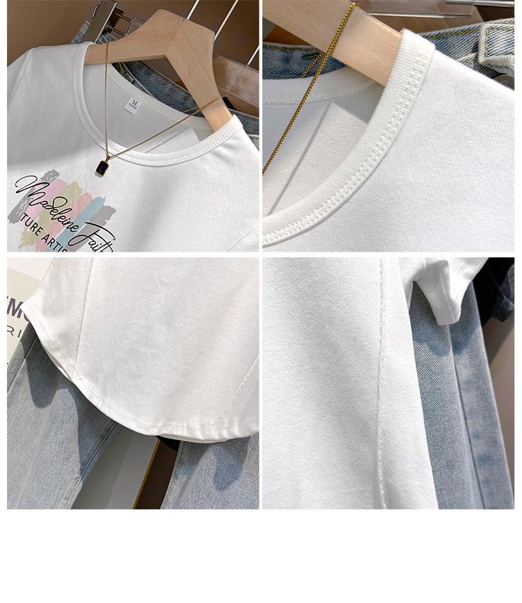 Women's American Cotton Slim Fit Round Neck Short Sleeve T-Shirt – Trendy Summer Essential