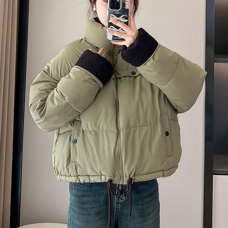 Модные короткие парки женские куртки зимние новые пальто женские утолщенные теплые свободные пуховые хлопковые куртки верхняя одежда