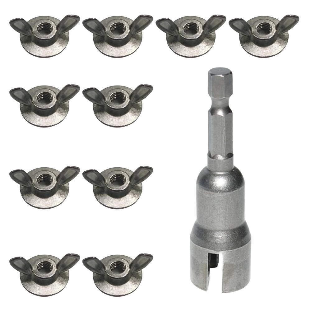 Wing Nuts Butterfly Wing-Nut Assorted Kit Multifunctional Wing Nut Hand Screw Nut Alloy Butterfly Nut for Home Professional