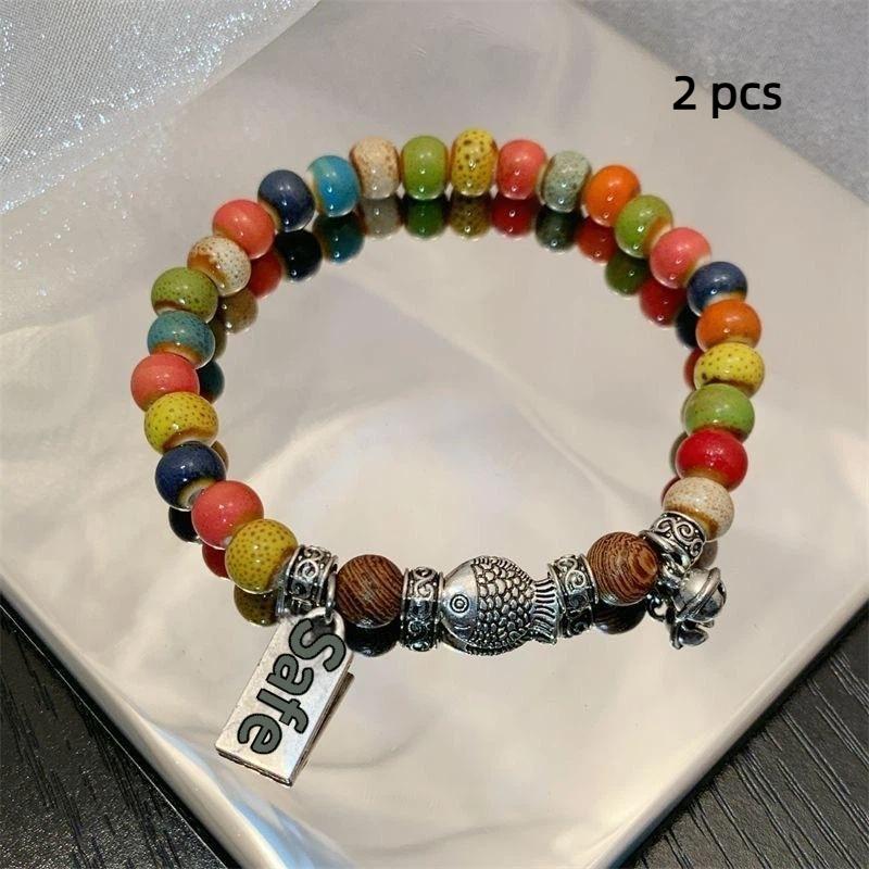 Handmade Koi Bracelets Colorful National Style Lucky Couple Adjustable  for Romantic Gifts Engagement A1