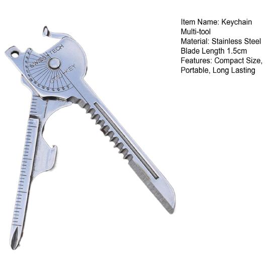 Multifunctional Keychain Gadget Portable EDC Tool Compact Size Portable Screwdriver Bottle