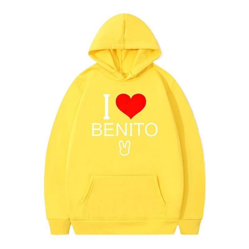 New un verano sin ti bad bunny anime print fashion men's casual hooded sweater