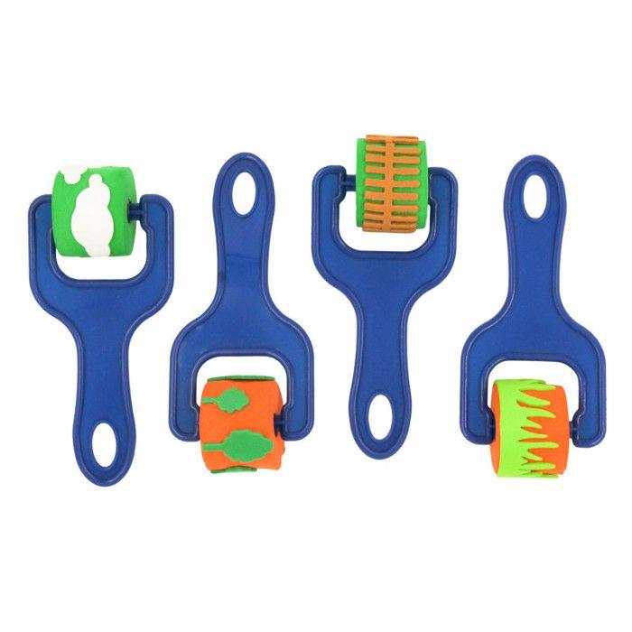 Rouleau de peinture en mousse - Avec motifs - Enfant - Loisirs créatifs