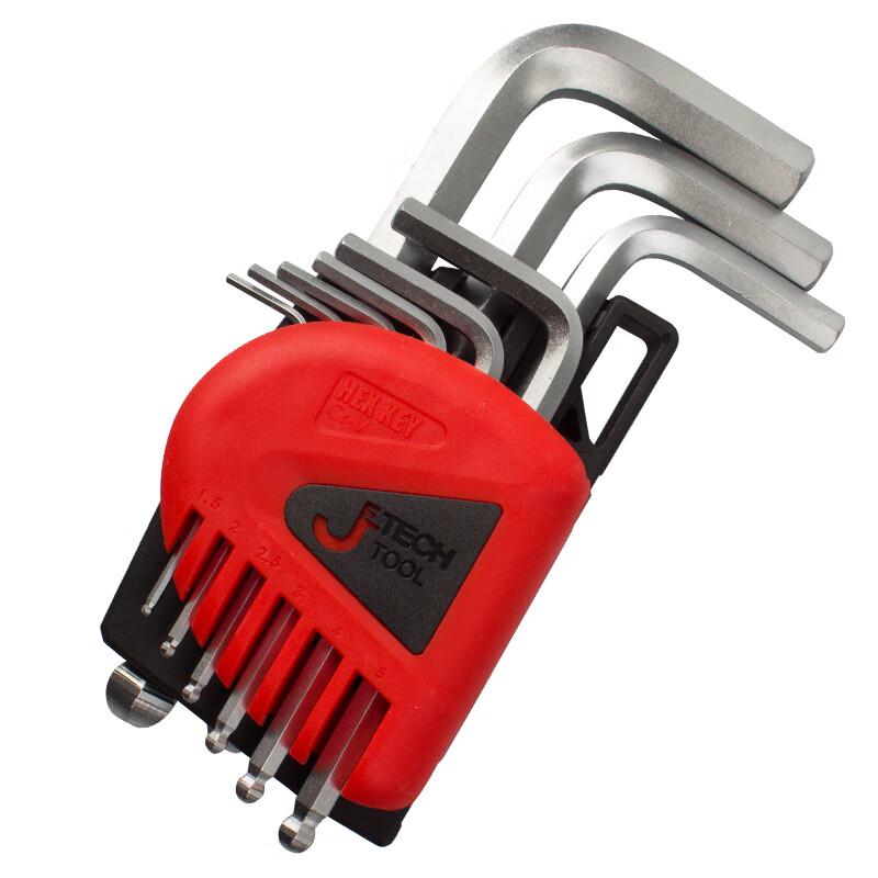 JETECH Ball-End Hex Key Wrench Set, 9-Piece Metric (1.5-10mm)