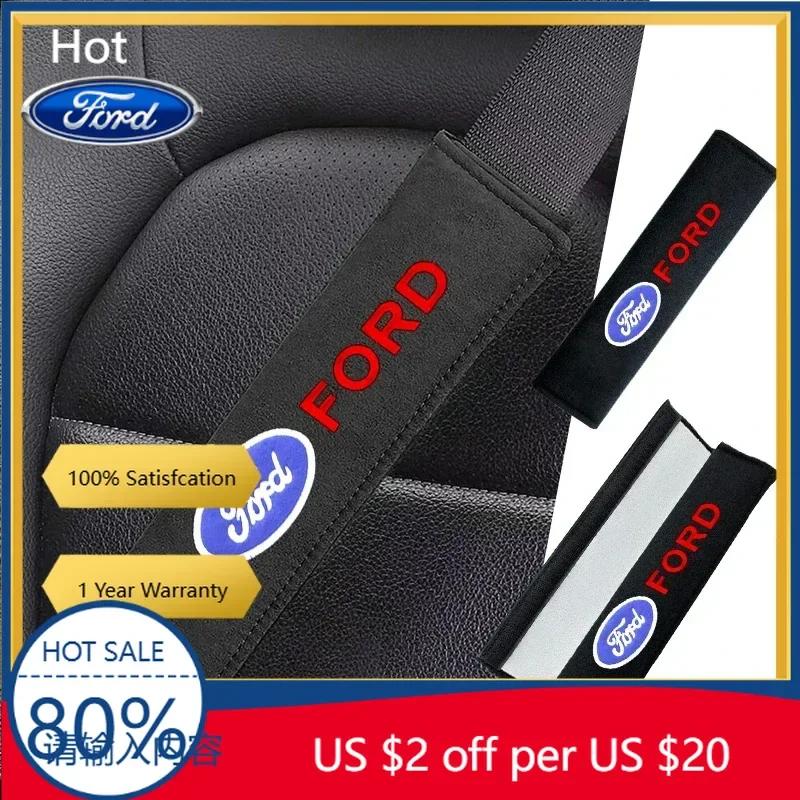 Car Sticker 2026 For Ford 2PCS Car Interior Kit Seat Belt Shoulder Protection For Ford Focus 2 3 1 Fiesta MK1 MK2 MK3 MK7 Fusion