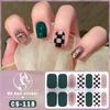 CS Waterproof No-Cure Gel Nail Wraps, Full Cover Contrast Color Tiger Head Pattern Nail Stickers, Nail Patch Films