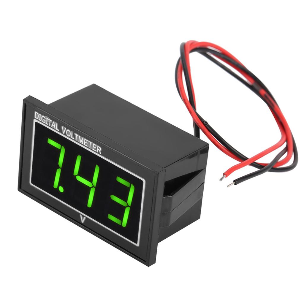 1pc Digital 0.56  LED Display Waterproof Voltmeter DC Voltage Meter Panel (2.5 30V, Green)