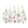 Baby square towel 6-layer cotton high-density seersucker face towel Baby saliva towel Super soft newborn baby saliva towel