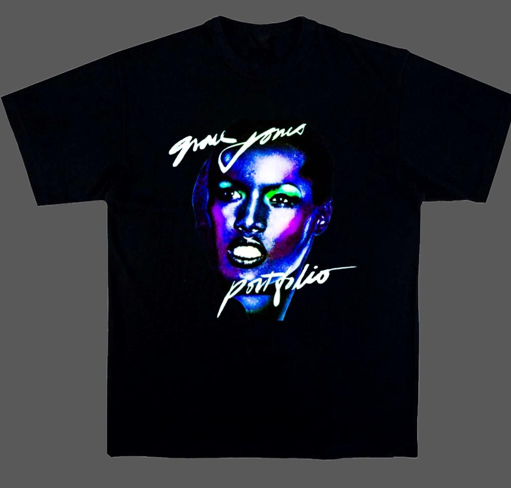 Grace Jones Rock FeUnisex Singer Music Art Summer Leisure TShirt Unisexs and Womens Luxury Brand