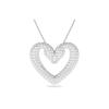 Sublima Collana Cigno Cuore Grande Donna collana Rodio Cristallo 5626176