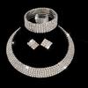 Fashion Jewelry Full Diamond Rhinestone Multi-layer Multi-row Collar Bridal Crystal Collar Short Collar Necklace