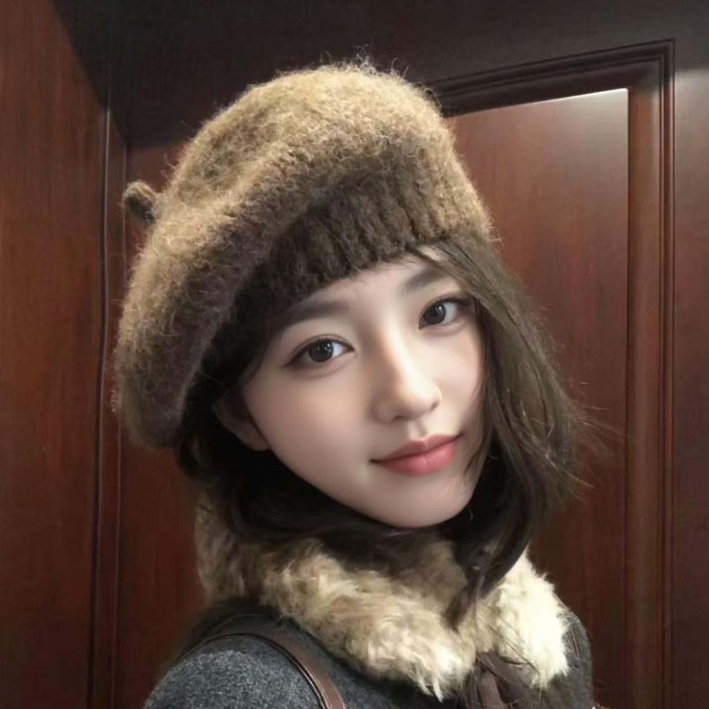 Ma Haimao Knit Beret Hat For Women Warm Fashion Autumn Chic Wearable