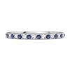 Blue Sapphire Eternity Band Ring - 925  Sterling Silver