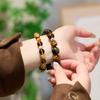 Handmade Tigers Eye Crystal Bracelet Women Men Ethnic Style Stackable Gift Valentines Day Qixi
