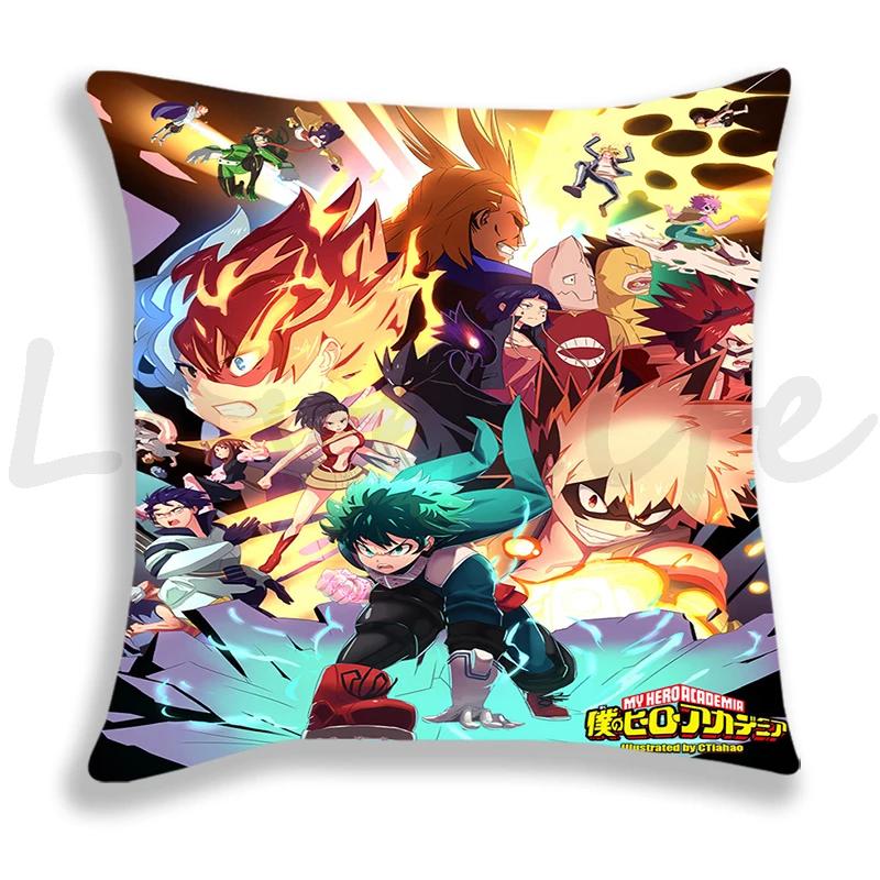 My Hero Academia Kissenbezug Cartoon Zierkissenbezug Coole Kissenbezüge Sofa Anime Kissenbezug Deku Bakugou Dekor Kissenbezug