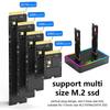 M.2 NVMe/SATA Dual-Bay Hard Drive Docking Station Offline Clone Hard Disk M.2 SSD Duplicator USB3.2 GEN2 SSD Adapter Enclosure