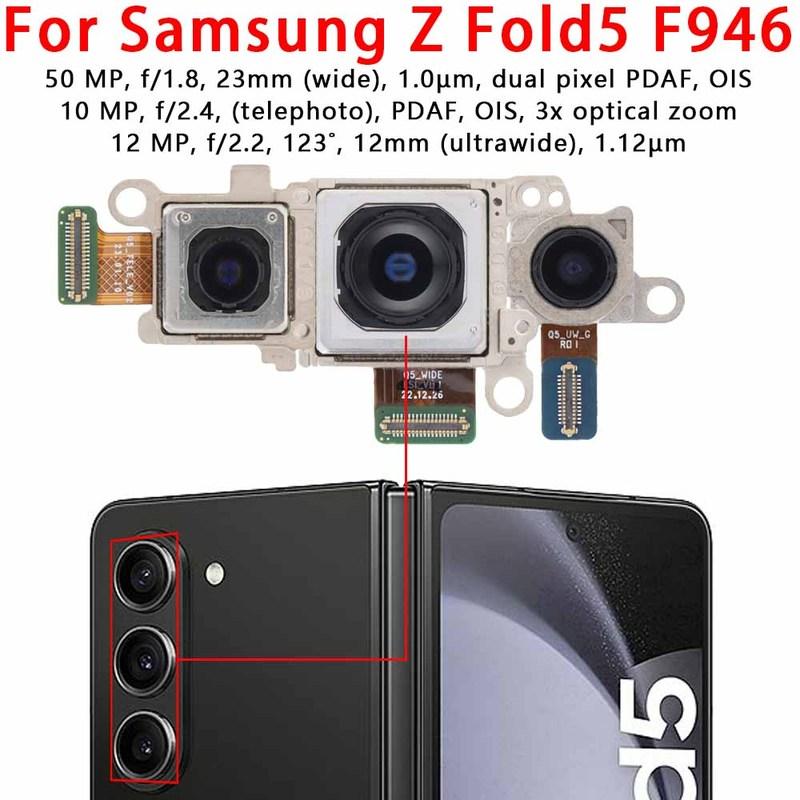Rear Back Camera For Samsung Galaxy Z Fold Fold2 Fold3 Fold4 Fold5 5G Camera Module Backside View Replacement Spare Parts