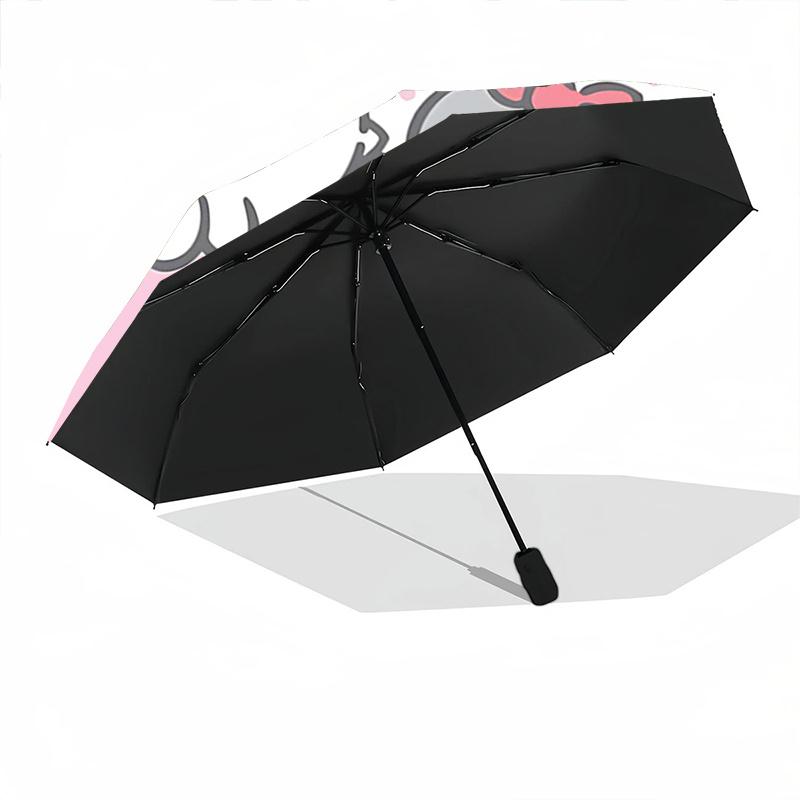 1pc Hello Kitty Automatic Opening/Closing Umbrella with Convenient Three-Fold Design, 8-Bone Iron Frame Outdoor Umbrella, Perfect Gift for Fans, Trave