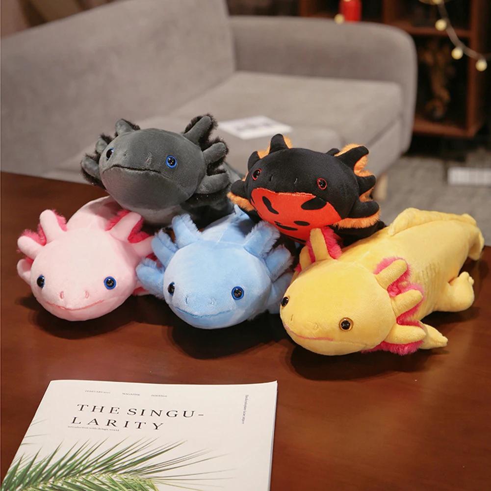 45cm Simulation Dinosaur Ambystoma Stuffed Doll Soft Stuffed Plush Animal Toys Cute Axolotl Stuffed Plush Toy Birthday Gift Toy