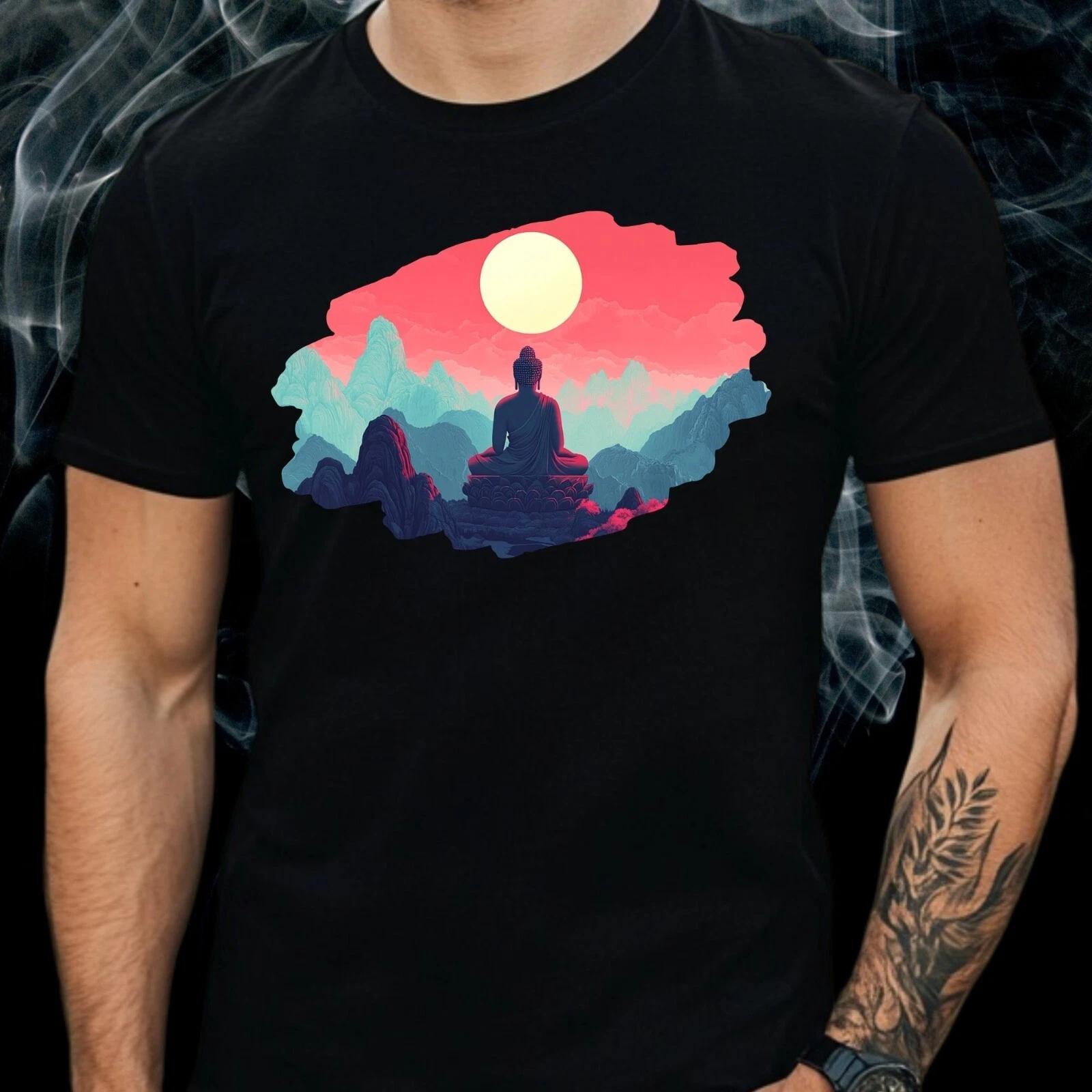 T-Shirt Herren Buddha Motiv Baumwolle Größe S bis 5XL XXL