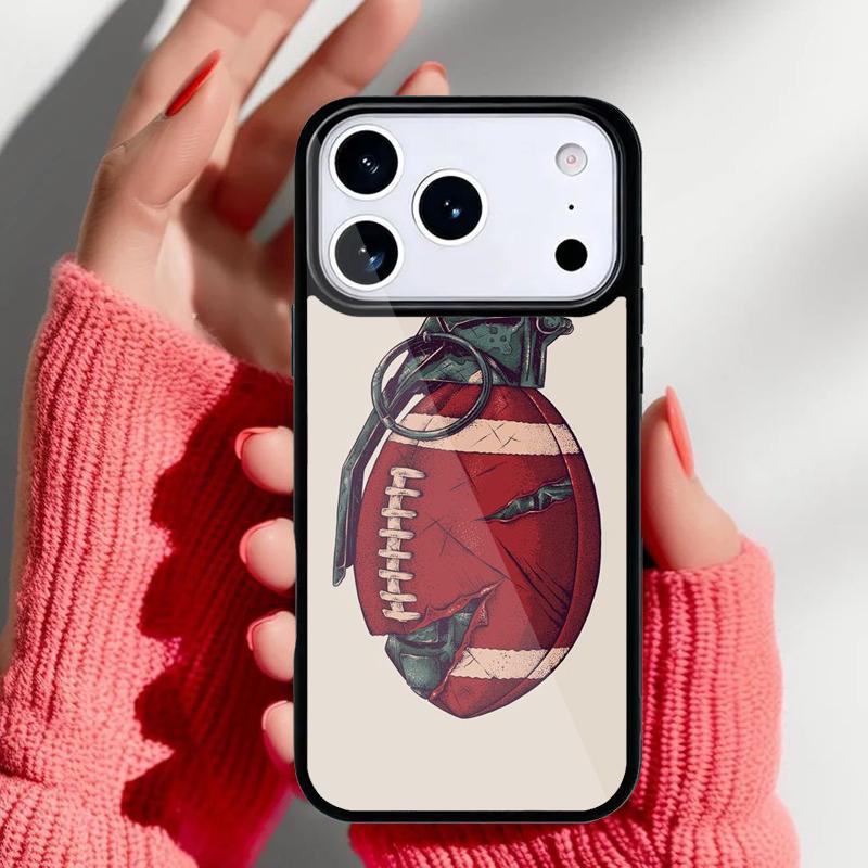 Etui na telefon z nadrukiem piłki do rugby dla iPhone 17 Air 16e 15 14 13 Pro Max Tylna osłona dla 12 11 Pro Coque