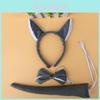 Halloween Devil Costume Headband With Red Horns And Tail For Kids And Adults