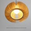 60cm Vintage Pumpkin Pendant Lamp with 3-Color Dimming and Adjustable Arm