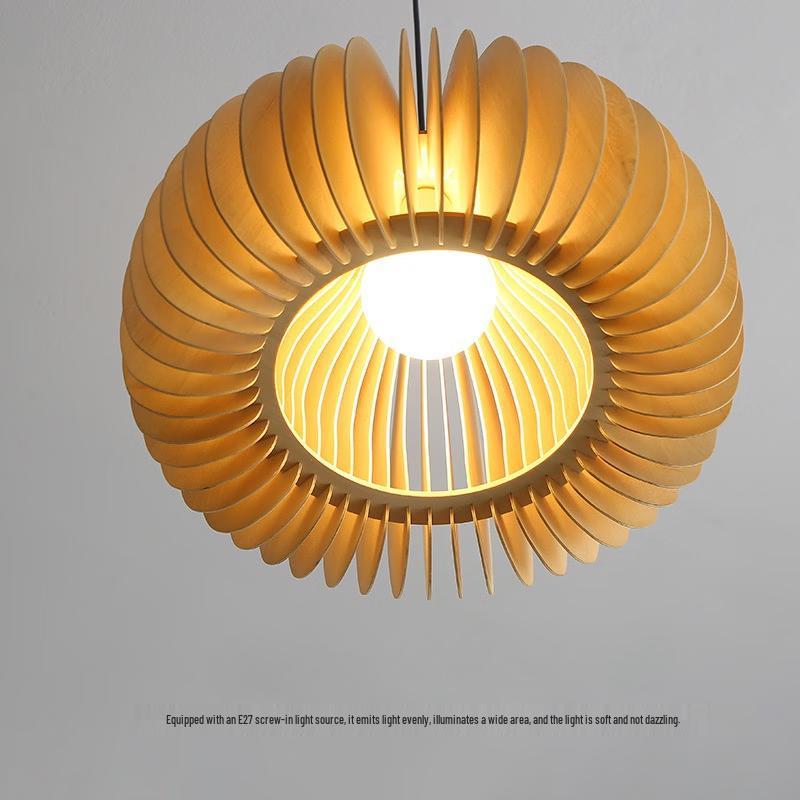 60cm Vintage Pumpkin Pendant Lamp with 3-Color Dimming and Adjustable Arm