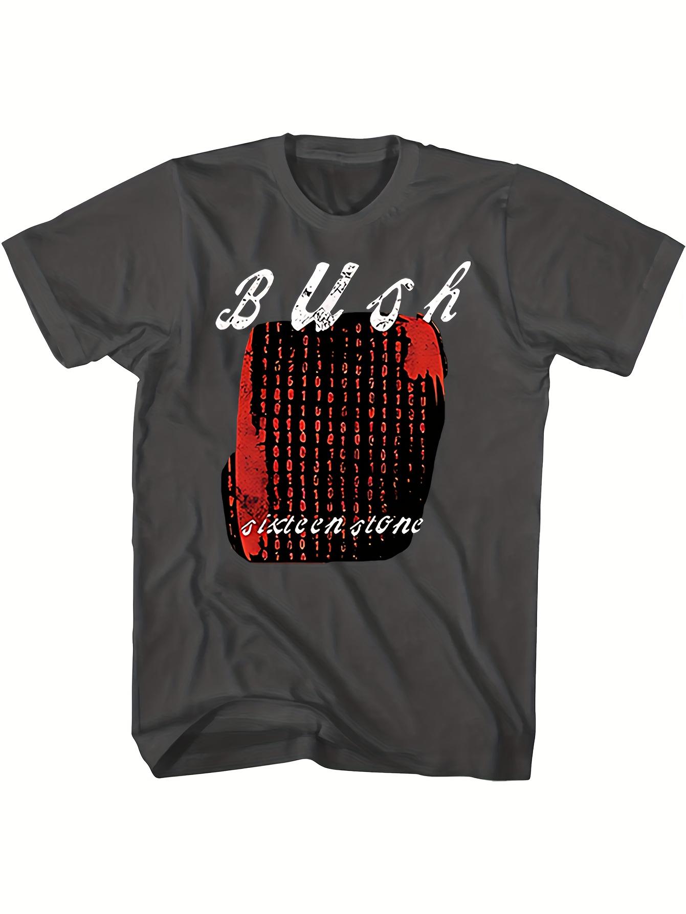 Men S Bush Sixteen Stone Album Graphic T-Shirt- Heavy Stone Text Design S