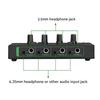 Wielokanałowy Rozdzielacz Dźwięku Stereo Wzmacniacze Słuchawkowe Z Gniazdami 3,5 Mm/6,35 Mm Oświetlenie Do Produkcji Muzycznej Nauczania