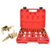 Air Conditioning Line Inspection Kit for Car Service 26 Piece Leak Check Set with Carry Case for Garage Repair Routines and Shelf Storage
