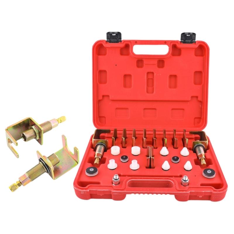 Air Conditioning Line Inspection Kit for Car Service 26 Piece Leak Check Set with Carry Case for Garage Repair Routines and Shelf Storage