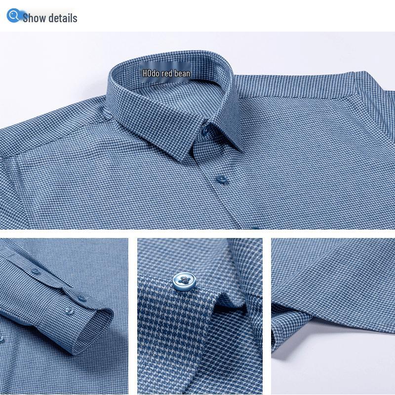 Hodo Men's Brushed 100% Cotton Business Casual Shirt