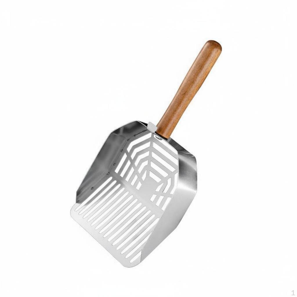 Stainless Steel Waste Scooper RustResistant Cat Pet Tool Rustproof Litter Silver
