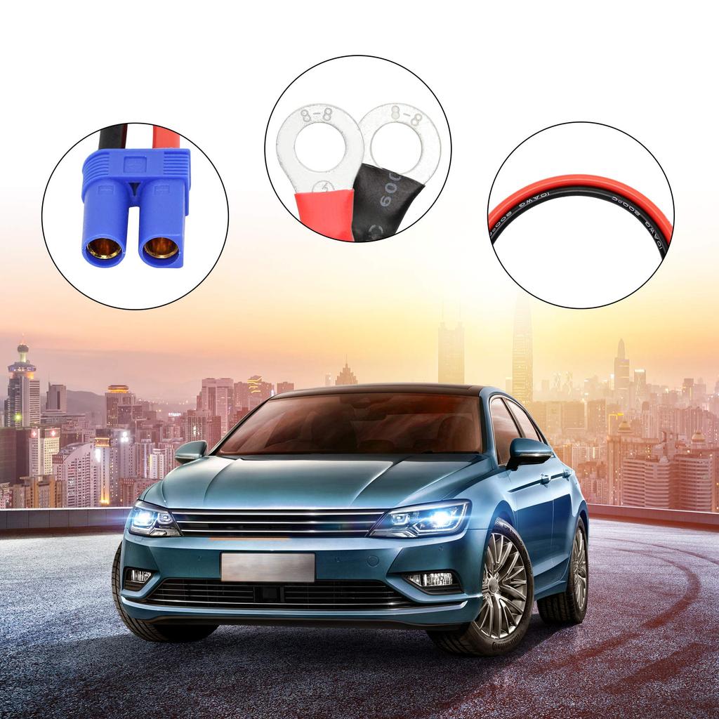 SinLoon ec5 cable 8mm round terminal 10awg pure copper for