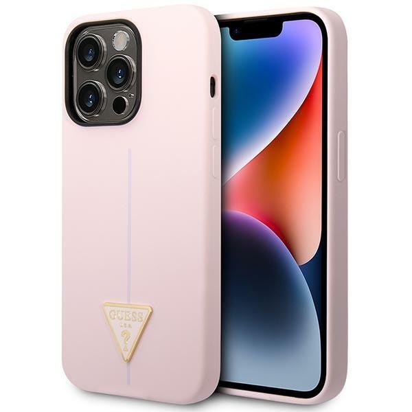 Guess Guhcp14Lsltgu Iphone 14 Pro 6,1 Fioletowy/Purple Hardcase Silicone Triangle