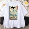 Funny Catzilla Japan Cat Kitten Lover Men T Shirt Male Casual Tees Summer Hombre Oversized Tee Harajuku Shirt Men Clothing