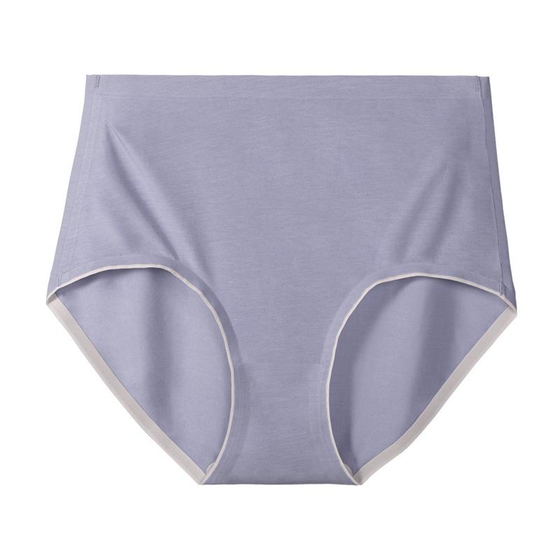 Ropa interior modal de cintura alta para mujer, pantalones triangulares de una pieza antibacterianos de seda de morera sin rastro