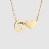 St. Delan DIY 3D Heart Necklace: Personalized Non-Fading Clavicle Chain